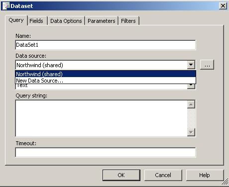 Dataset Dialog Screen