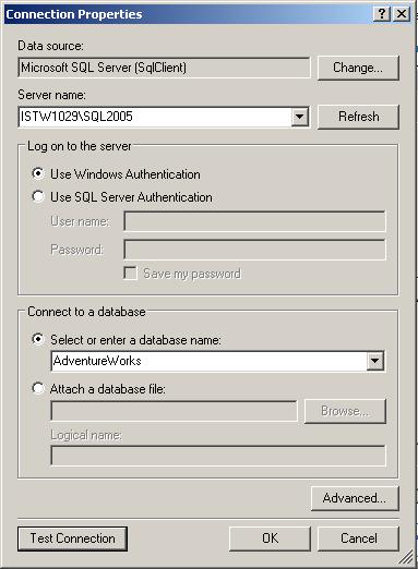 connection properties