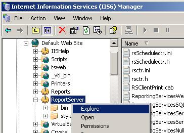 Microsoft SQL Report Server and iis