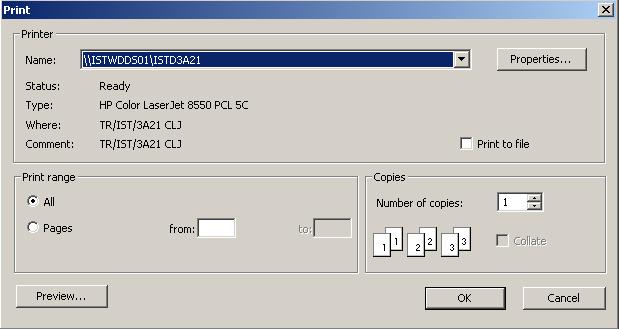 sql reporting services print dialog box