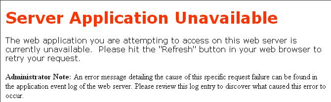 Server-Application-Unavailable
