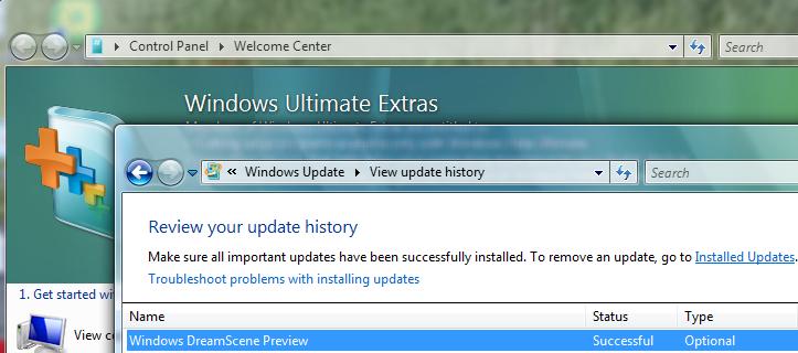Vista Ultimate Extras Dreamscene