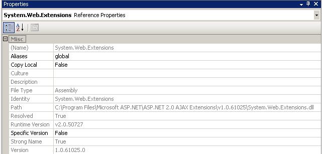 System.Web.Extensions.dll reference