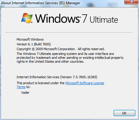 windows-7-ultimate-iis7-version-number