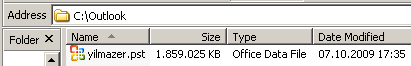 Office Outlook PST file