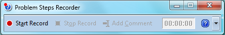 Windows 7 Problem Steps Recorder tool