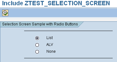 ABAP Selection Screen Example with Radio Button Group