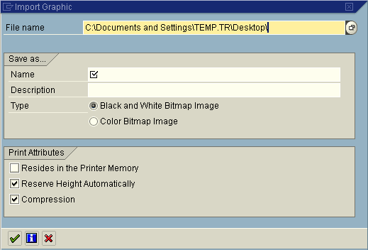 import graphic on se78 sap transaction screen