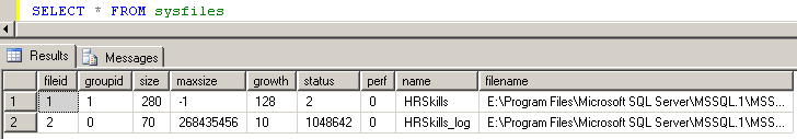 sysfiles system view