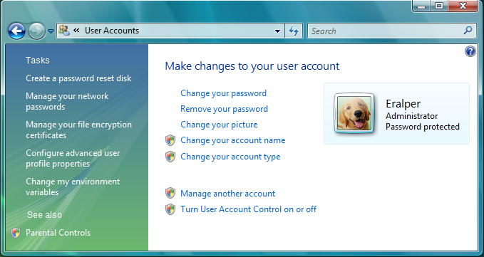 Turn User Account Control on or off