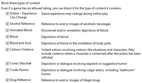 block contents in Windows Vista parental controls