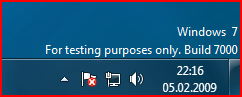 Windows 7 Build 7000 for testing purposes