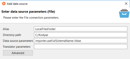 directory path configuration parameter for file connector