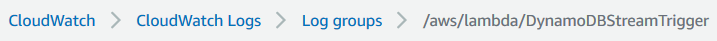 Amazon CloudWatch logs for AWS Lambda function