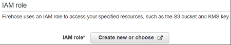 IAM role for Amazon Firehose access to services like AWS S3 or KMS