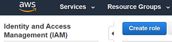 create new role on Amazon IAM dashboard
