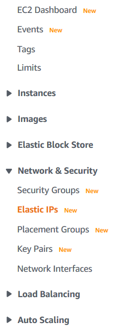AWS EC2 Dashboard for Elastic IPs