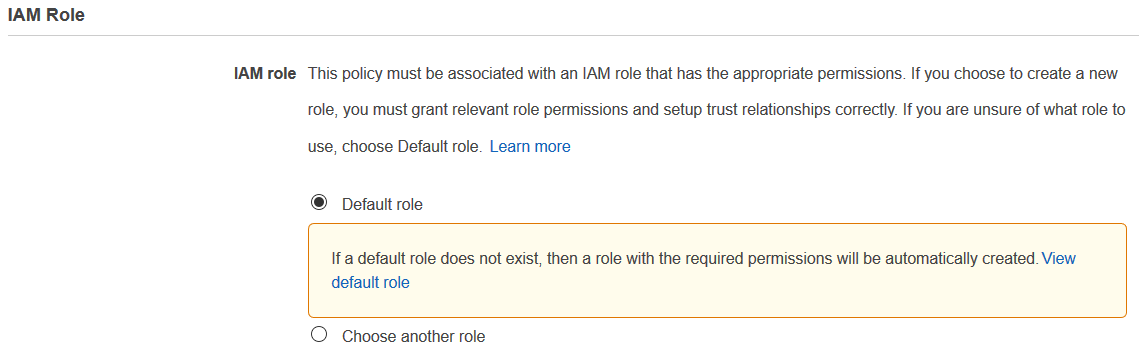 AWS IAM role for data lifecycle policy execution