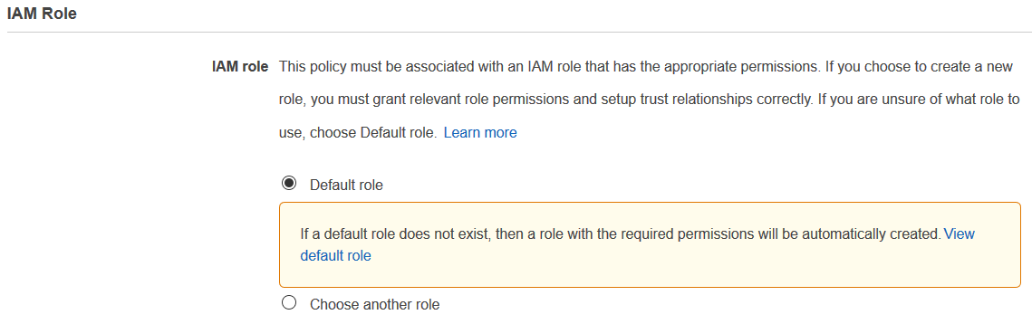 AWS IAM role for data lifecycle policy execution AWS IAM role for data lifecycle policy execution