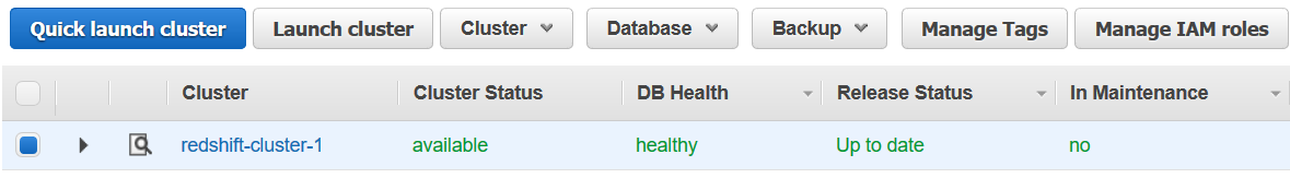 Amazon Redshift clusters