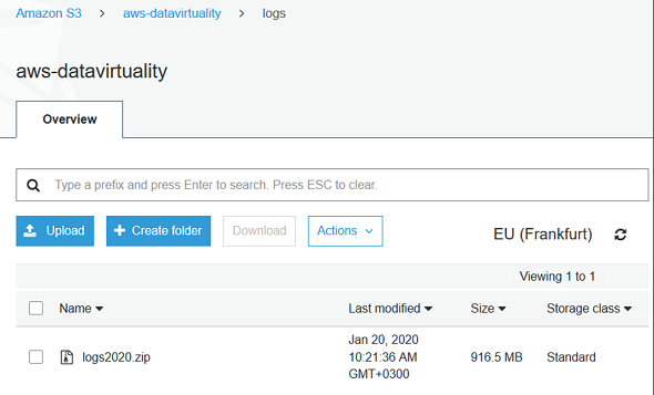 file copied from EC2 instance into AWS S3 bucket