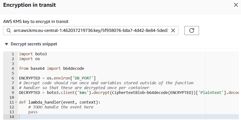 decrypt encrypted envorinment variable using Python code