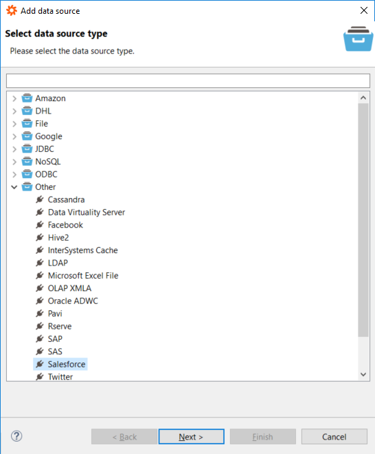 create new Salesforce data source