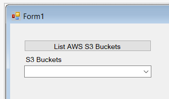 Visual Studio Windows Forms application for AWS S3 service