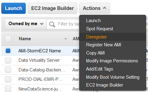 first deregister Amazon EC2 AMI Image to delete AMI