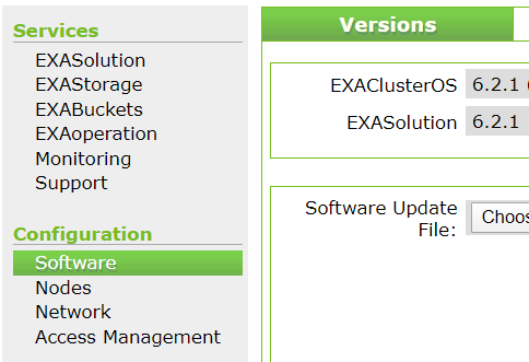 check Exasol Database version using EXASolution