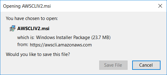 download AWS CLI version 2 installer