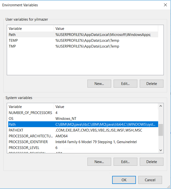 edit path environment variable for AWS CLI