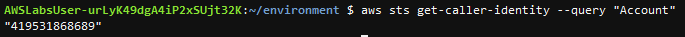 AWS CLI command to get current AWS account id