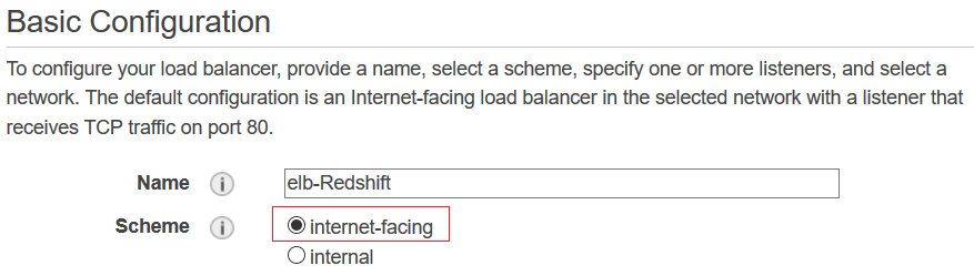 internet facing network load balancer creation