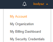 AWS root account settings