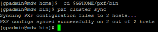 synchronize Greenplum PXF configuration settings