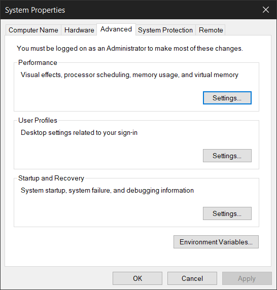 Windows Environment Variables for Terraform