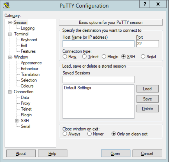 connect Greenplum database server using SSH with PuTTY
