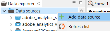 add new data source to Data Virtuality server