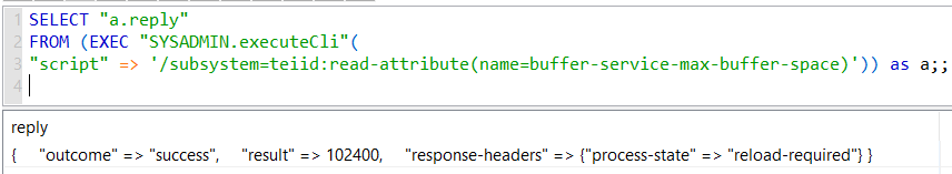 check temp space size on Data Virtuality server