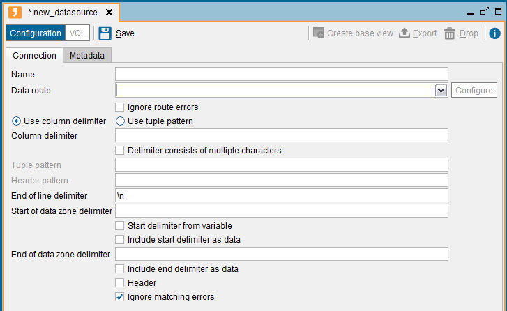 create data source for Theobald server on Denodo