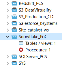 Data Virtuality Snowflake connection