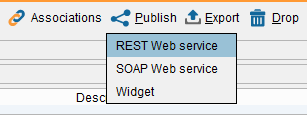 publish View as REST Web service