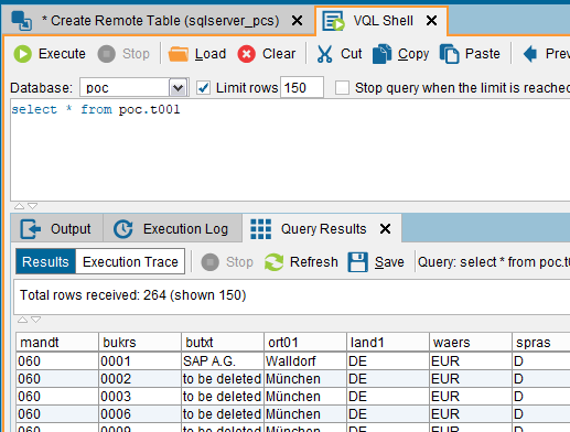 VQL Shell for SQL query building on Denodo