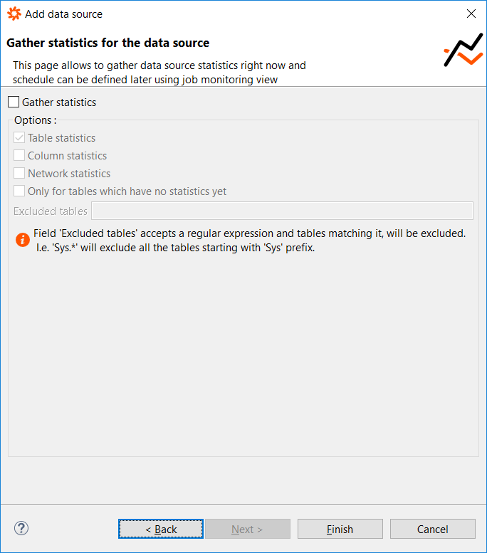 statistics for Oracle database connection