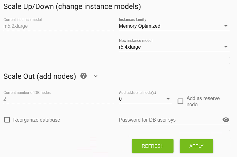 scale up Exasol data warehouse cluster nodes on AWS