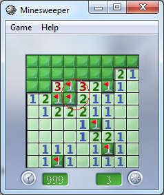 Windows Minesweeper tricks 2 mines