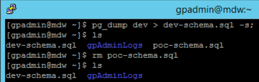 Greenplum pg_dump utility for Create SQL statements of database objects