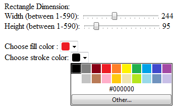 new HTML5 form input types color and range
