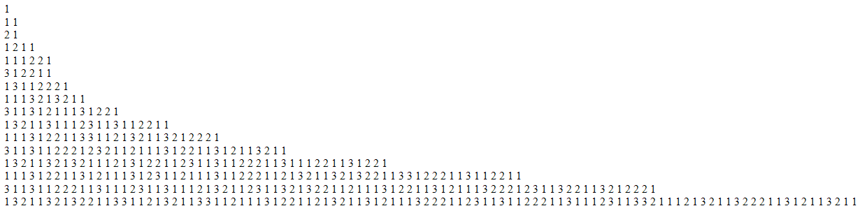 numbers sequence puzzle solution in Javascript for 20 lines